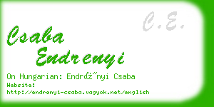 csaba endrenyi business card